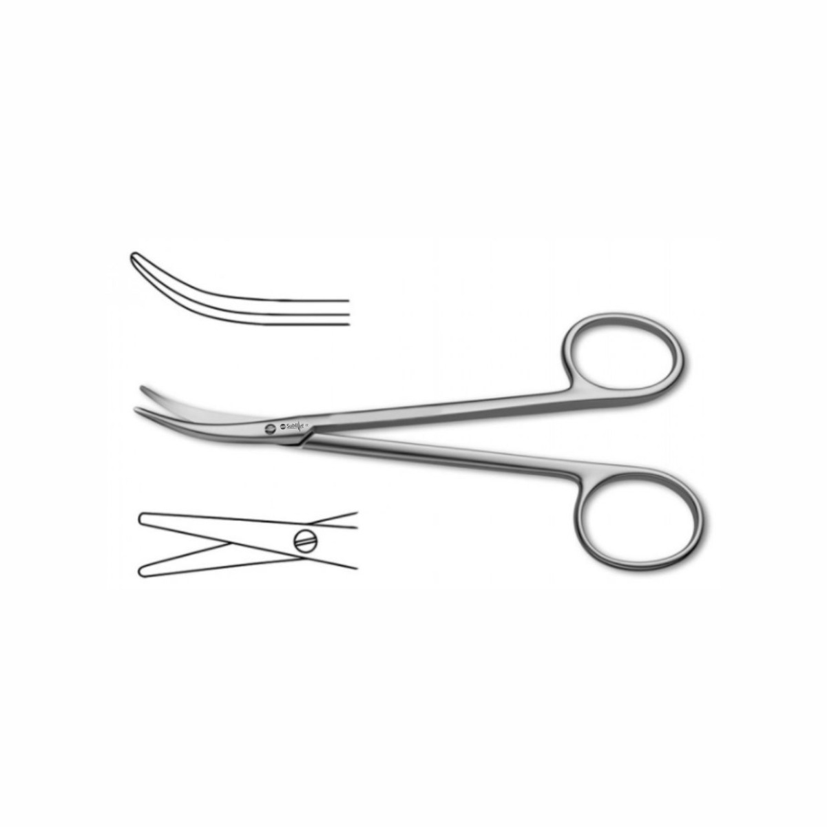 Cinelli Lower Lateral Strong Curved Nasal Scissors, 4-5/8" (11.5 cm)
