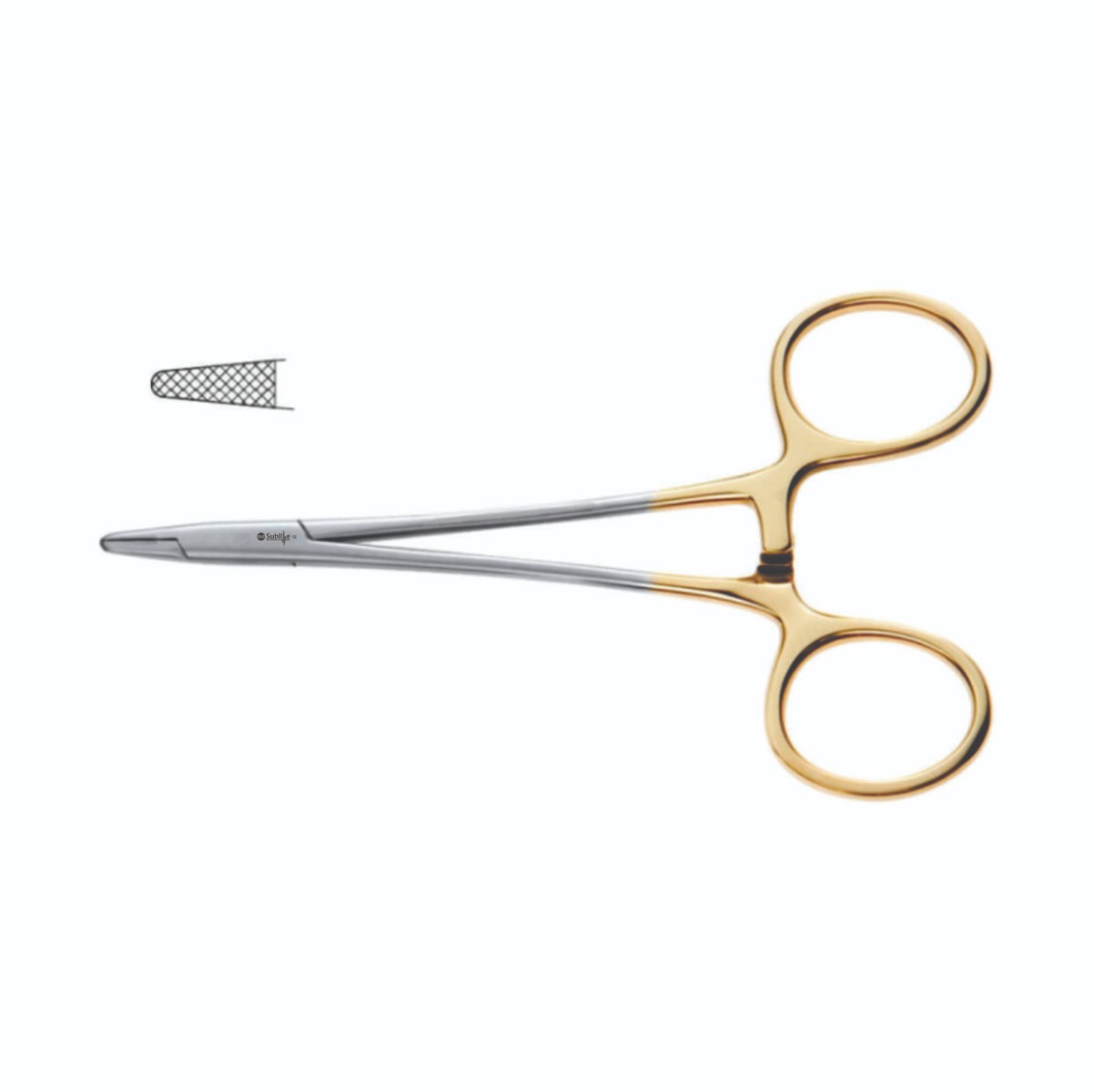 Derf Needle Holder-Tungsten Carbide Serrated Jaws 4- 3/4″(12cm) length