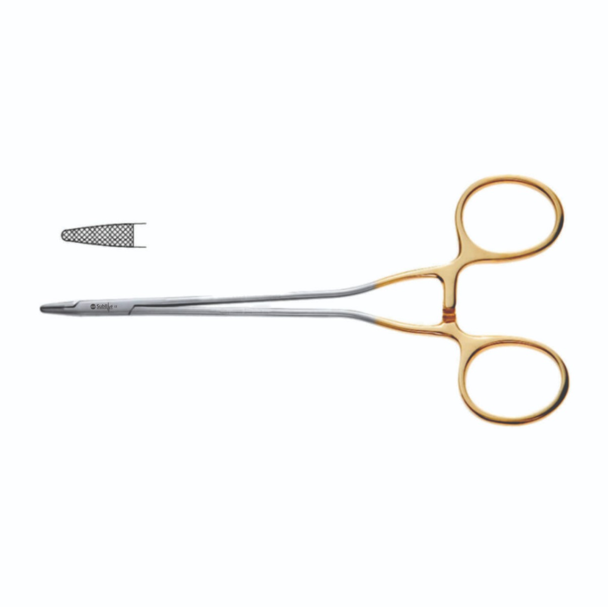 Swedish Needle Holde Tungsten Carbide Serrated Delicate Jaw , Light Handles